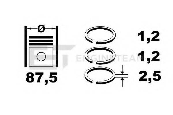 ET ENGINETEAM R1002600 Комплект поршневых колец