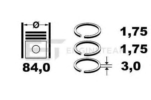 ET ENGINETEAM R1003500 Комплект поршневых колец