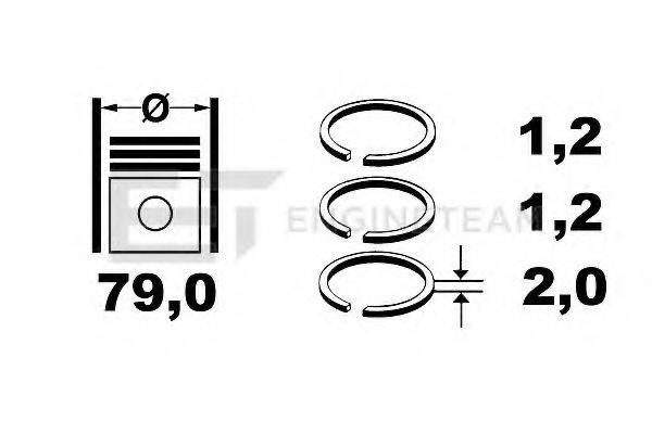 ET ENGINETEAM R1003700 Комплект поршневых колец