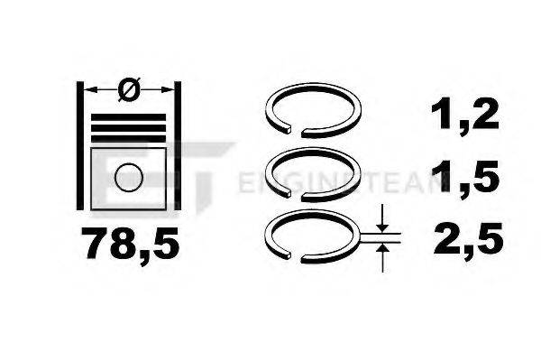 ET ENGINETEAM R1003900 Комплект поршневых колец