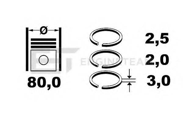 ET ENGINETEAM R1004300 Комплект поршневых колец