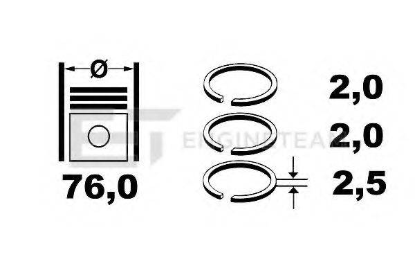 ET ENGINETEAM R1004400 Комплект поршневых колец