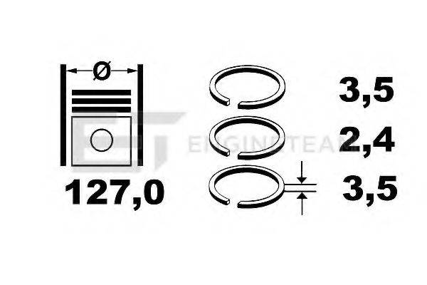 ET ENGINETEAM R1004600 Комплект поршневых колец