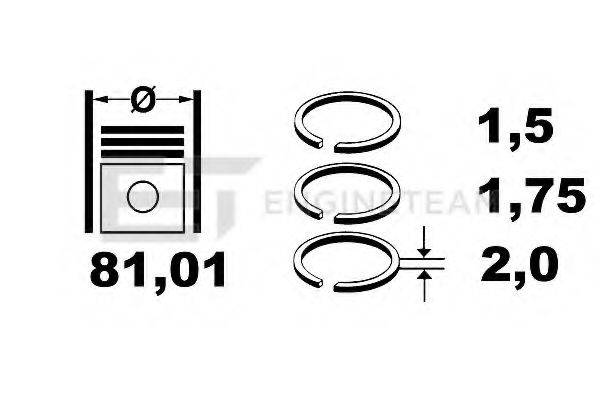 ET ENGINETEAM R1005100 Комплект поршневых колец