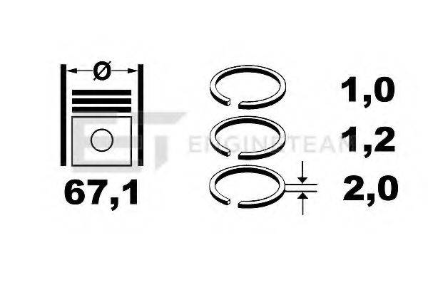 ET ENGINETEAM R1005500 Комплект поршневых колец