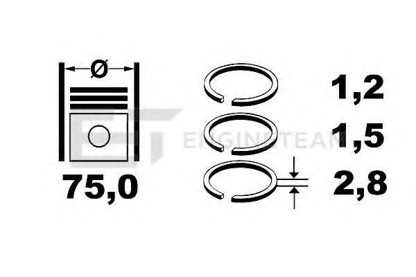 ET ENGINETEAM R4000100 Комплект поршневых колец