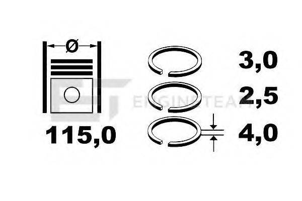 ET ENGINETEAM R1006000 Комплект поршневых колец