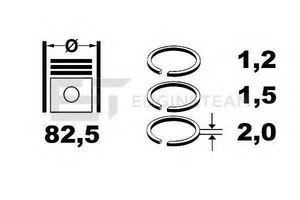 ET ENGINETEAM R1006700 Комплект поршневых колец