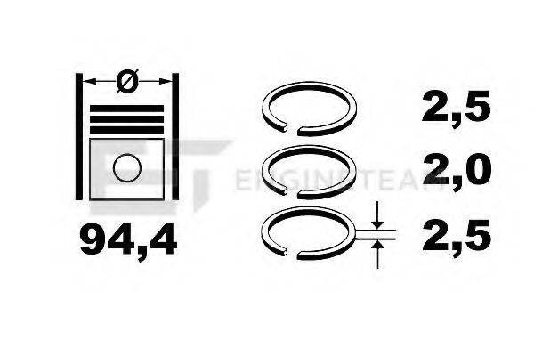 ET ENGINETEAM R1007100 Комплект поршневых колец