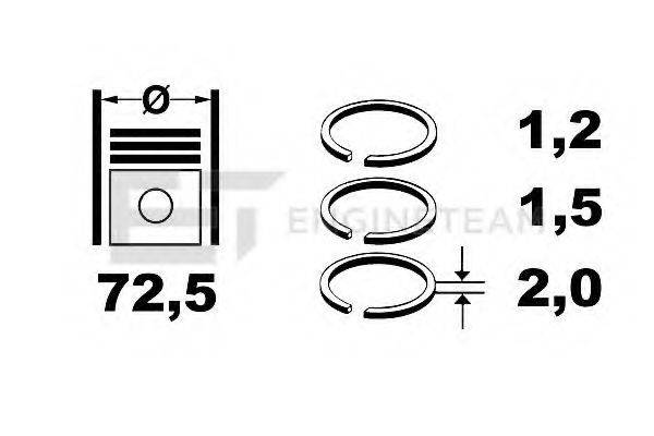 ET ENGINETEAM R1007300 Комплект поршневых колец