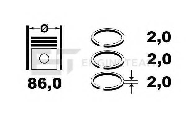 ET ENGINETEAM R1007500 Комплект поршневых колец