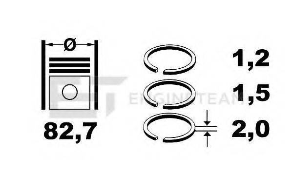 ET ENGINETEAM R1007600 Комплект поршневых колец