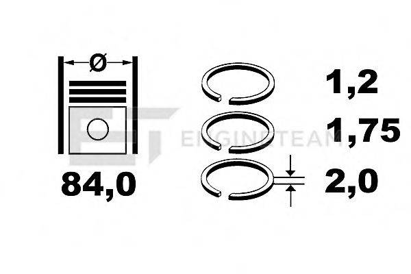 ET ENGINETEAM R1000500 Комплект поршневых колец