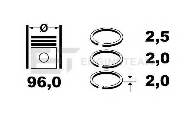 ET ENGINETEAM R4001500 Комплект поршневых колец