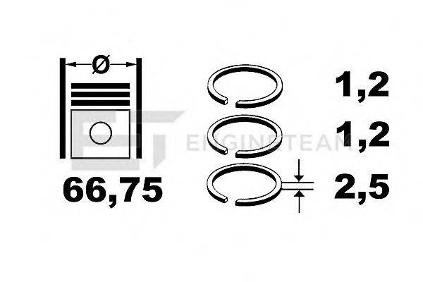 ET ENGINETEAM R1008925 Комплект поршневых колец