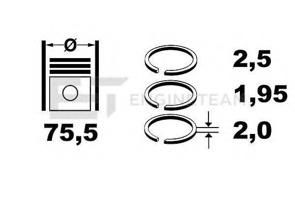 ET ENGINETEAM R1009350 Комплект поршневых колец