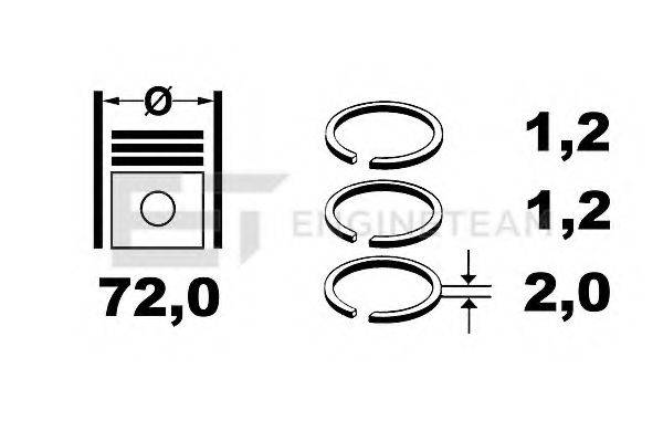 ET ENGINETEAM R1009500 Комплект поршневых колец