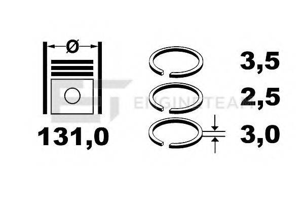 ET ENGINETEAM R1008500 Комплект поршневых колец