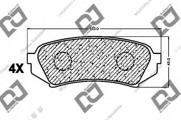 DJ PARTS BP1006 Комплект тормозных колодок, дисковый тормоз