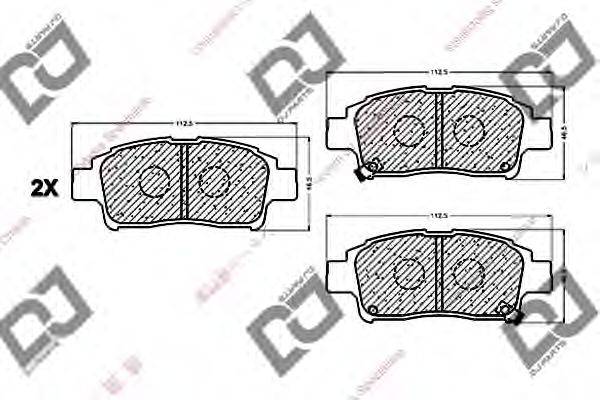 DJ PARTS BP1007 Комплект тормозных колодок, дисковый тормоз