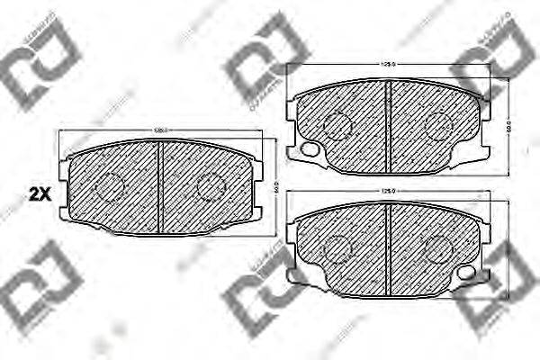 DJ PARTS BP1060 Комплект тормозных колодок, дисковый тормоз