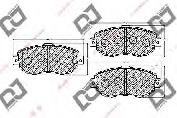 DJ PARTS BP1071 Комплект тормозных колодок, дисковый тормоз