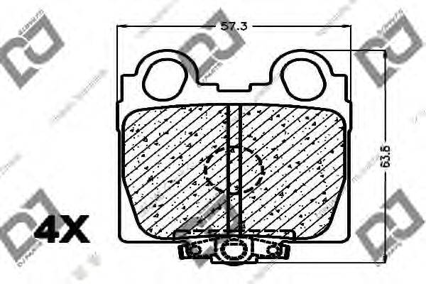 DJ PARTS BP1073 Комплект тормозных колодок, дисковый тормоз