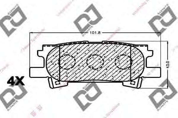 DJ PARTS BP1075 Комплект тормозных колодок, дисковый тормоз