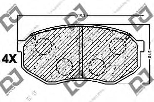 DJ PARTS BP1086 Комплект тормозных колодок, дисковый тормоз