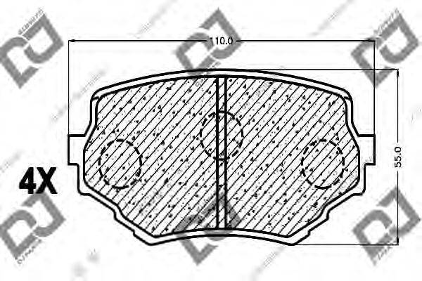 DJ PARTS BP1097 Комплект тормозных колодок, дисковый тормоз