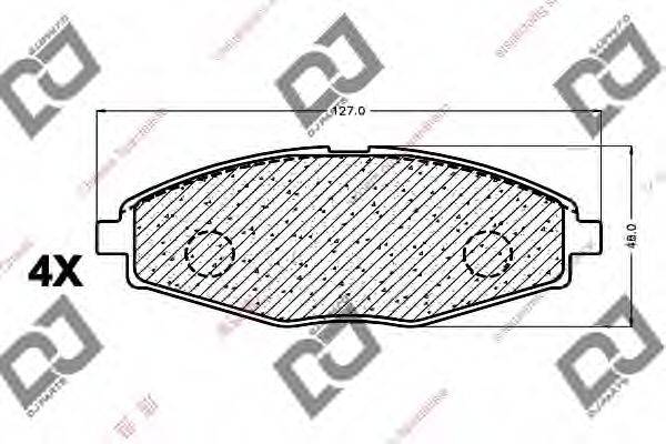 DJ PARTS BP1110 Комплект тормозных колодок, дисковый тормоз