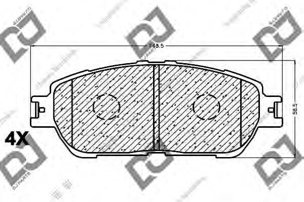 DJ PARTS BP1145 Комплект тормозных колодок, дисковый тормоз