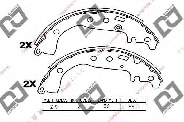 DJ PARTS BS1052 Комплект тормозных колодок