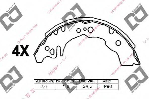 DJ PARTS BS1085 Комплект тормозных колодок