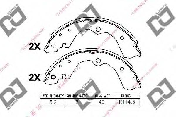 DJ PARTS BS1119 Комплект тормозных колодок