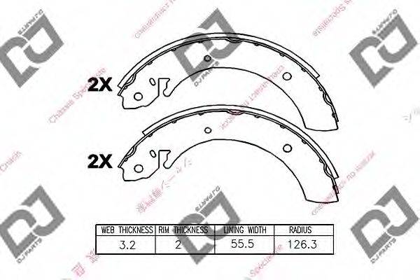 DJ PARTS BS1136 Комплект тормозных колодок