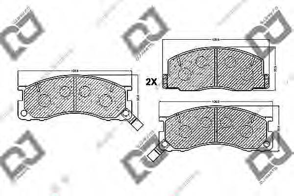 DJ PARTS BP1144 Комплект тормозных колодок, дисковый тормоз