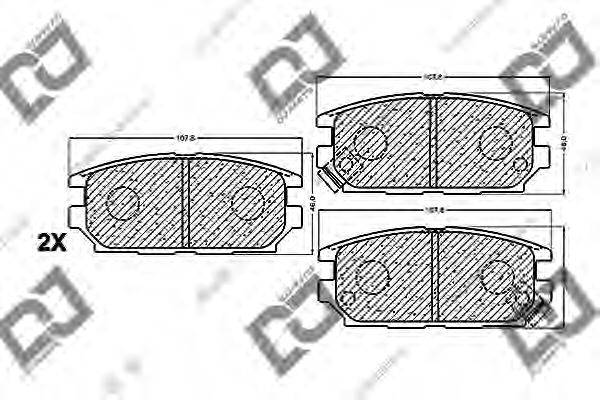 DJ PARTS BP1152 Комплект тормозных колодок, дисковый тормоз