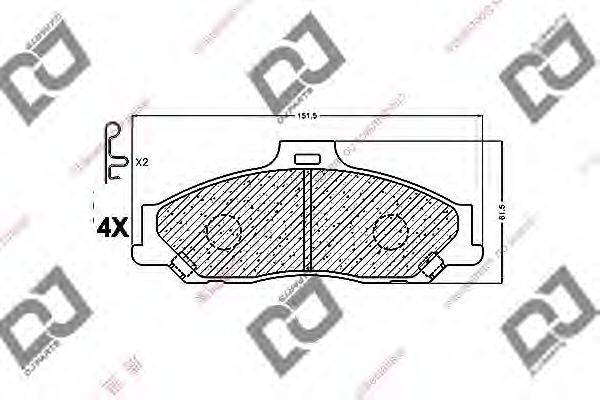 DJ PARTS BP1235 Комплект тормозных колодок, дисковый тормоз