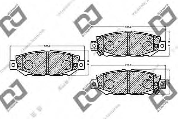 DJ PARTS BP1237 Комплект тормозных колодок, дисковый тормоз