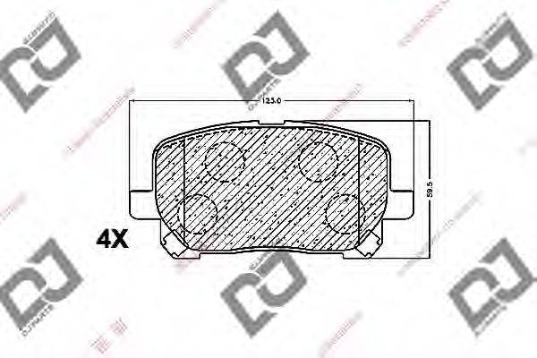 DJ PARTS BP1245 Комплект тормозных колодок, дисковый тормоз