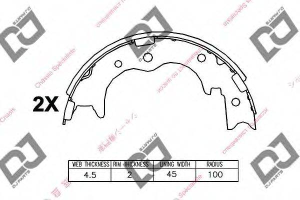 DJ PARTS BS1227 Комплект тормозных колодок