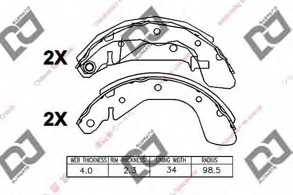 DJ PARTS BS1240 Комплект тормозных колодок