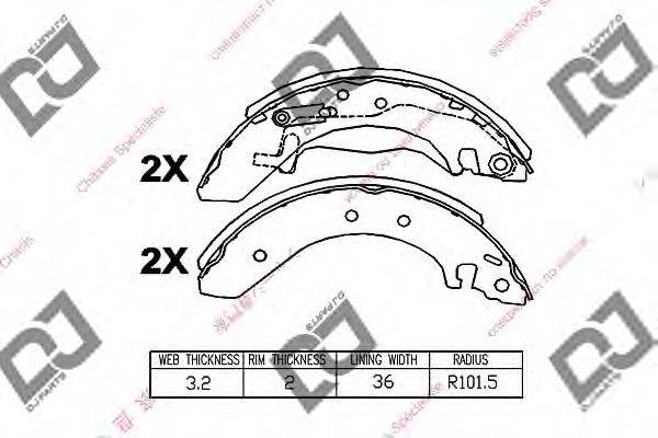 DJ PARTS BS1361 Комплект тормозных колодок