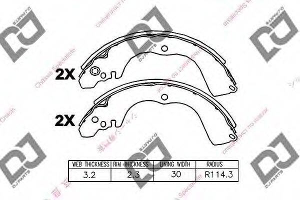 DJ PARTS BS1367 Комплект тормозных колодок