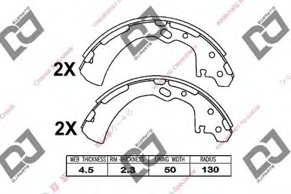 DJ PARTS BS1010 Комплект тормозных колодок