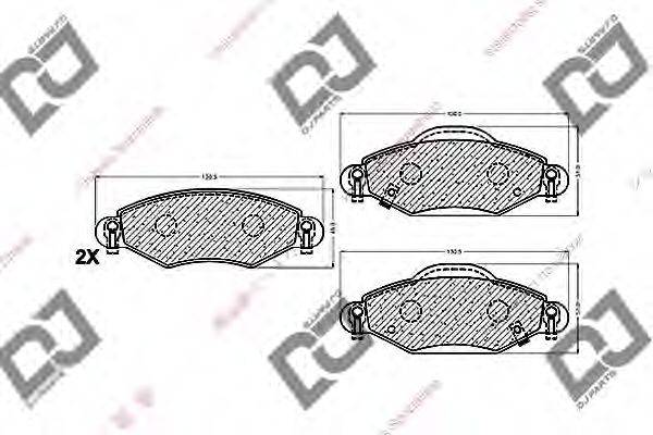 DJ PARTS BP1350 Комплект тормозных колодок, дисковый тормоз