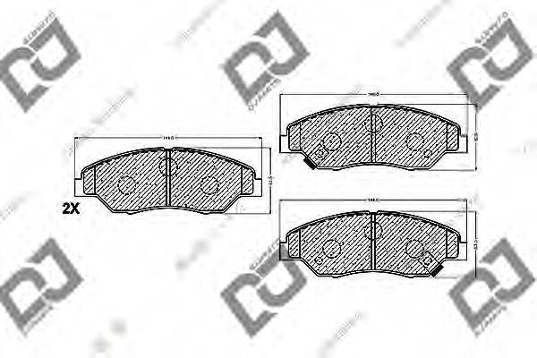 DJ PARTS BP1357 Комплект тормозных колодок, дисковый тормоз