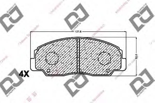 DJ PARTS BP1367 Комплект тормозных колодок, дисковый тормоз