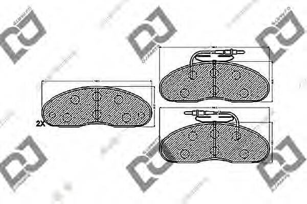 DJ PARTS BP1388 Комплект тормозных колодок, дисковый тормоз